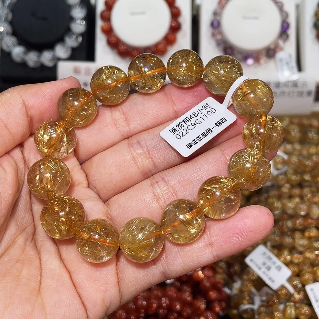 发晶未镶嵌手链烟花钛晶14.9mm