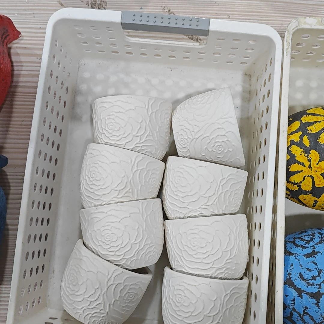 红陶吸水透气的白陶花盆凑满12发货