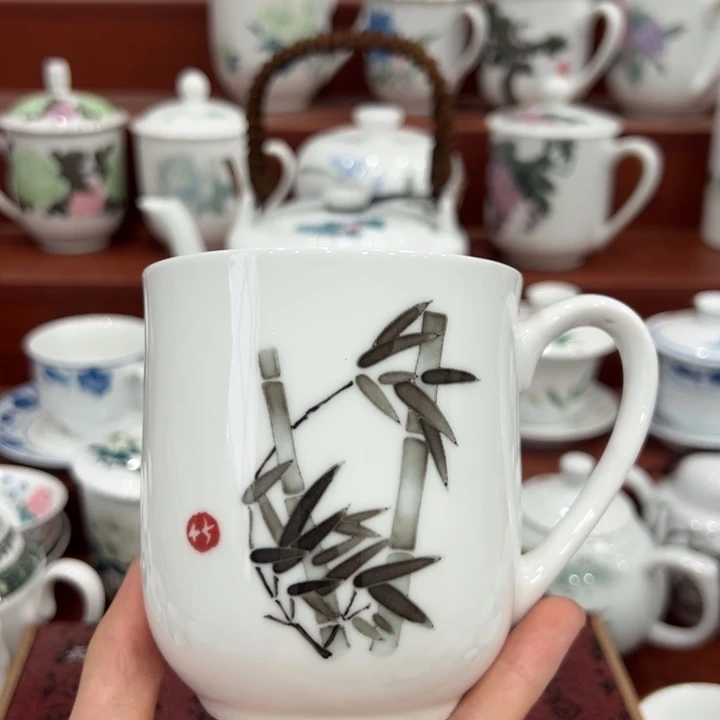 醴陵高温老厂瓷釉下手绘420毫升