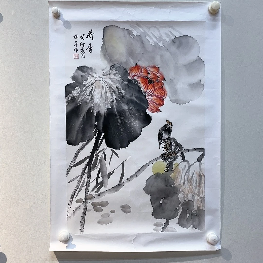 国画把门反锁门上一