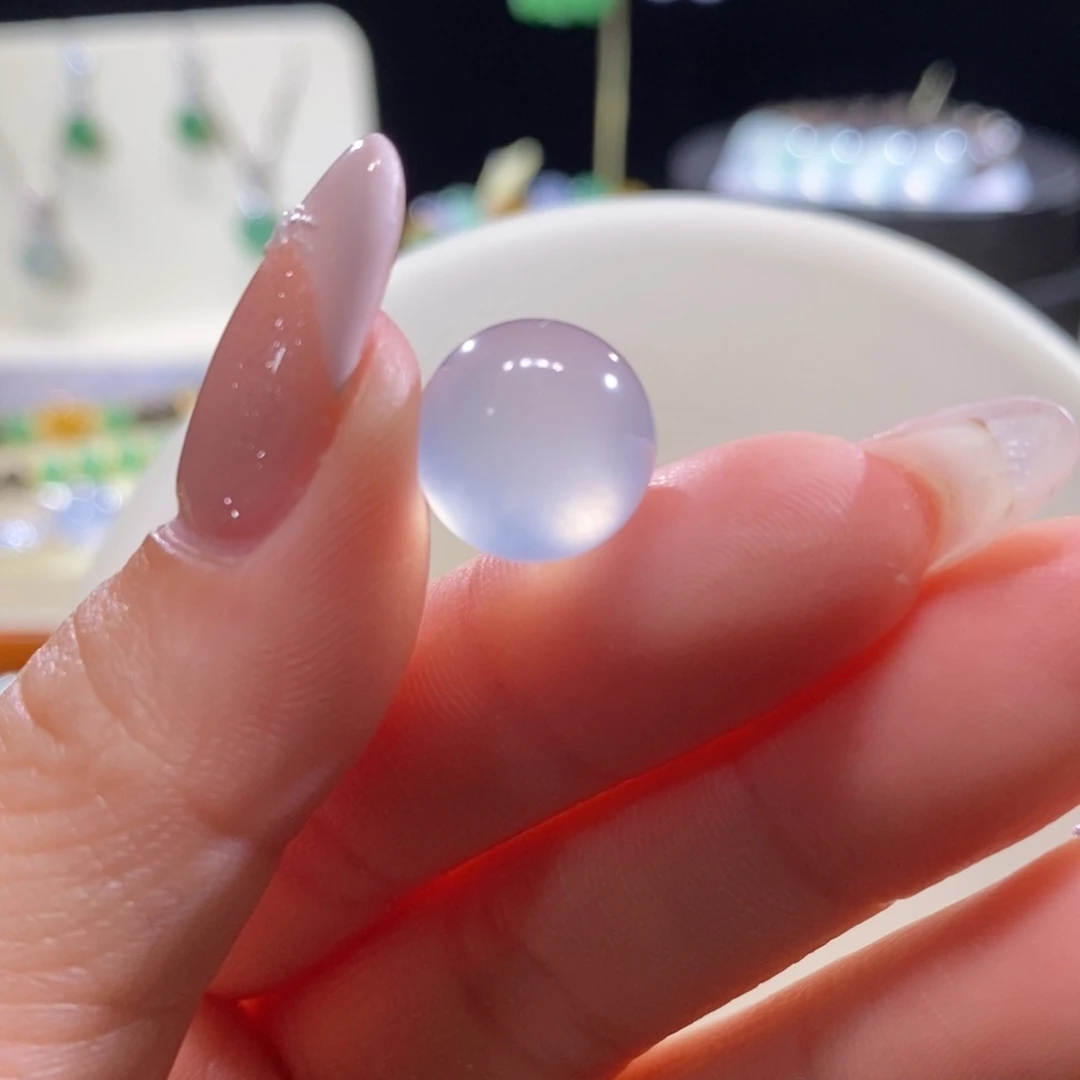 翡翠未镶嵌颈饰翡翠高冰茅台白珠