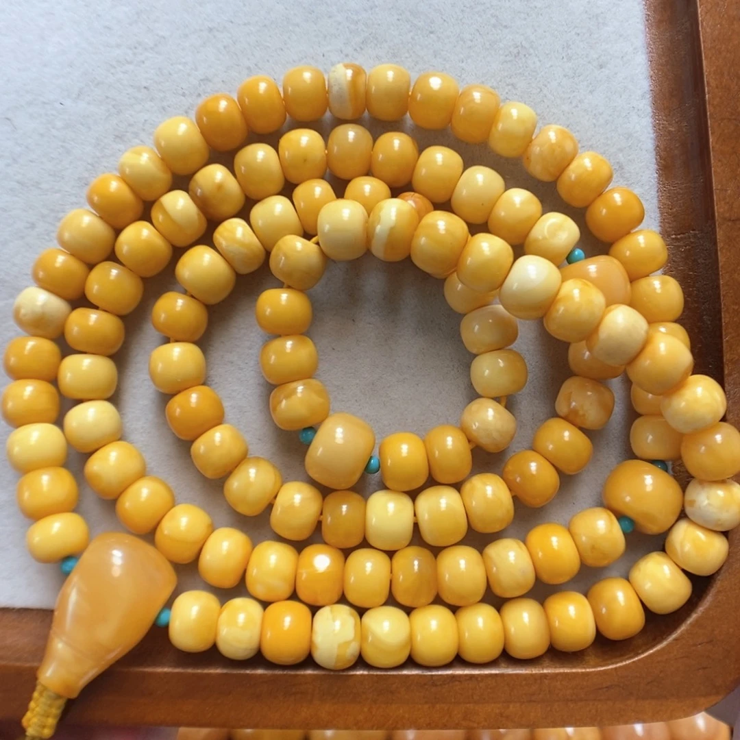 蜜蜡项链未镶嵌108