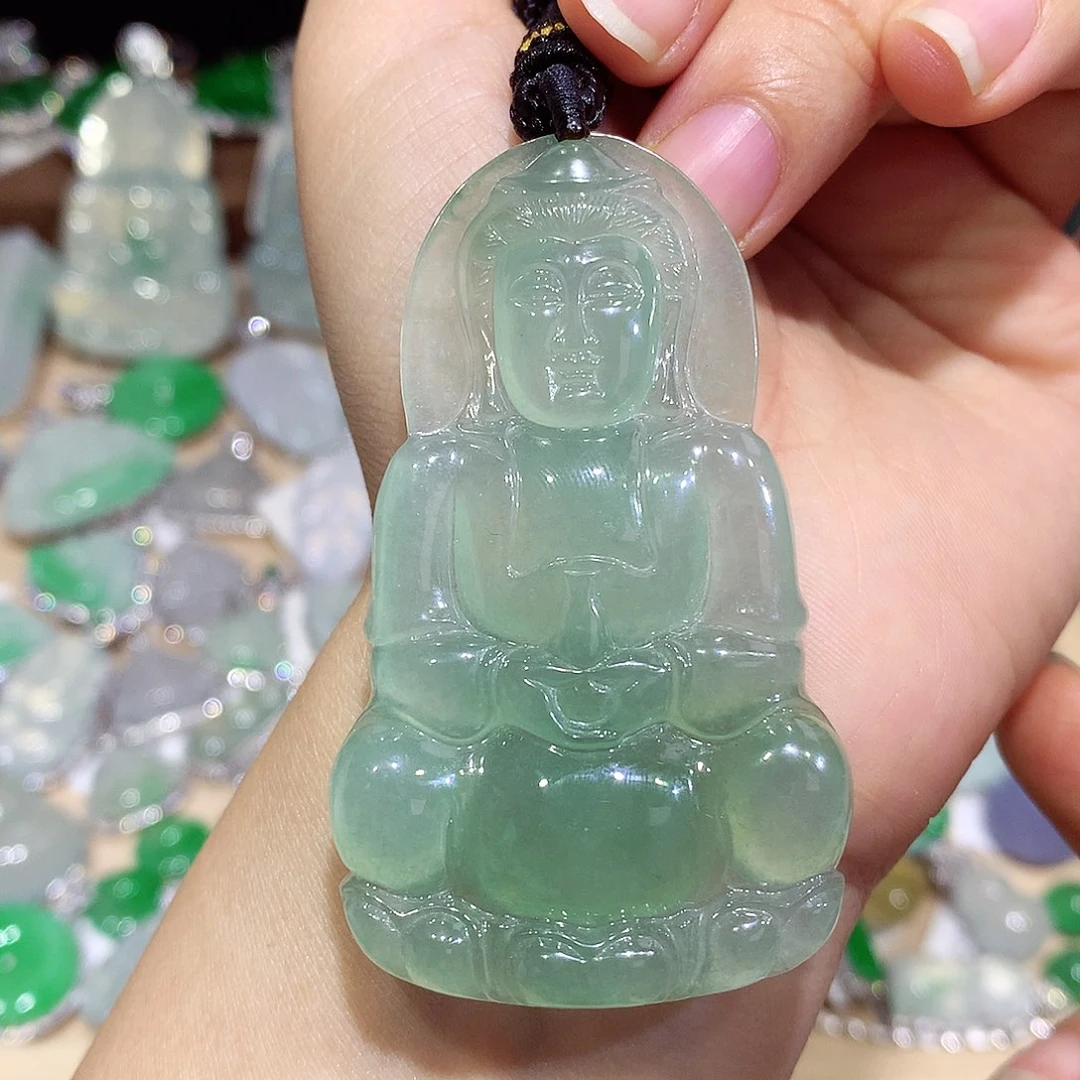 颈饰未镶嵌翡翠观音