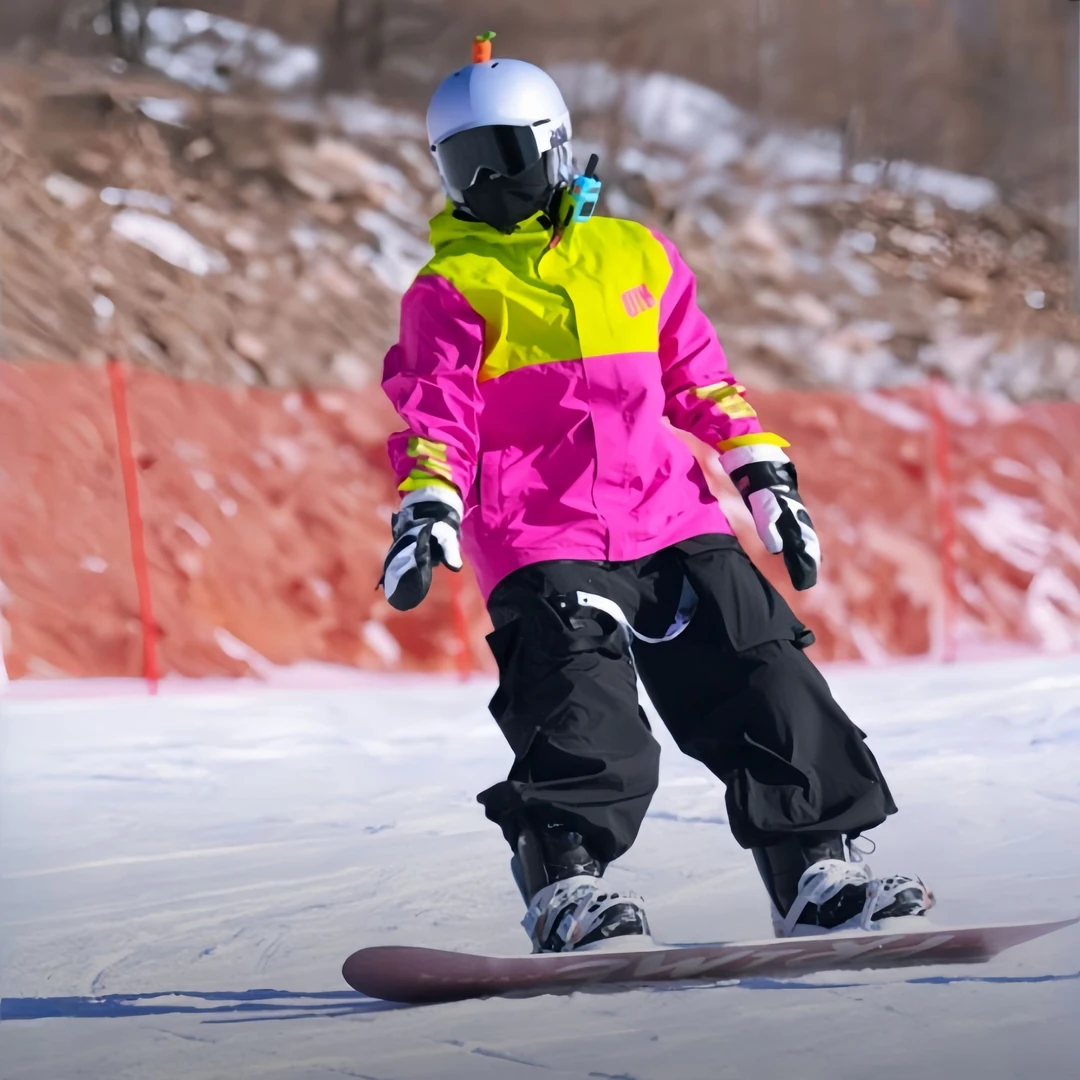 HH842 超大码专业滑雪服情侣多巴胺冲锋衣防水装备外套户外雪衣