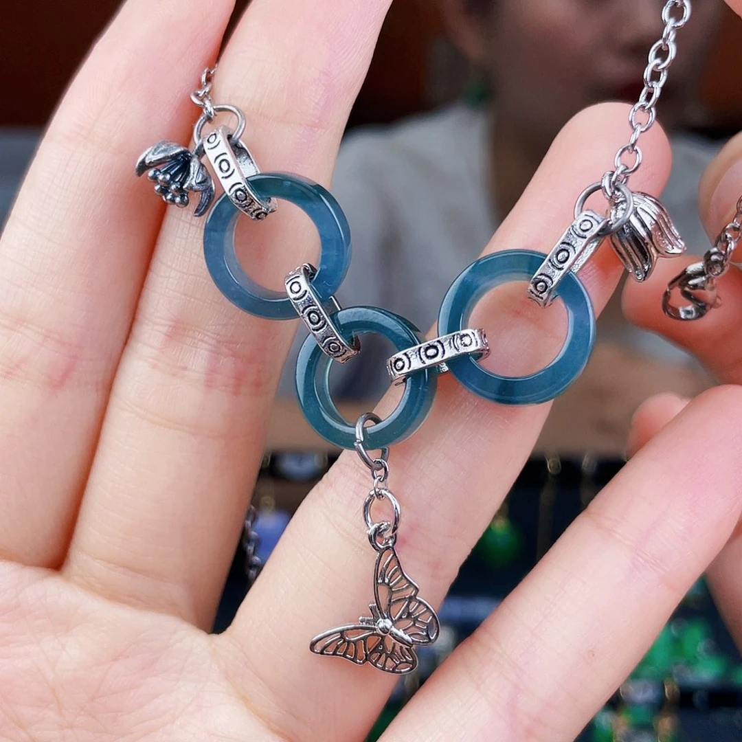 翡翠未镶嵌耳饰饰品