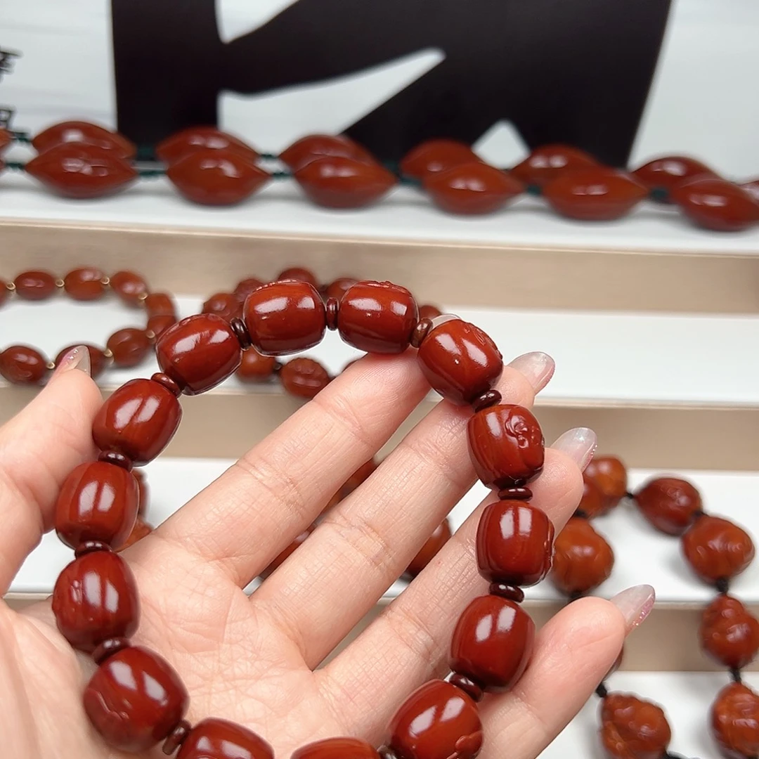 樱***花橄榄核手串弥勒手串