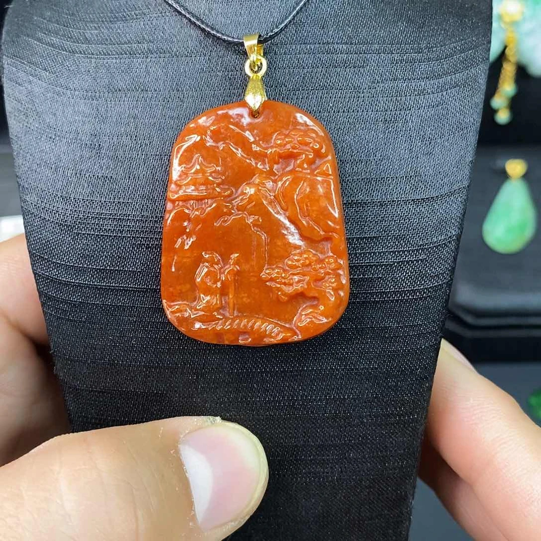 颈饰未镶嵌翡翠吊坠