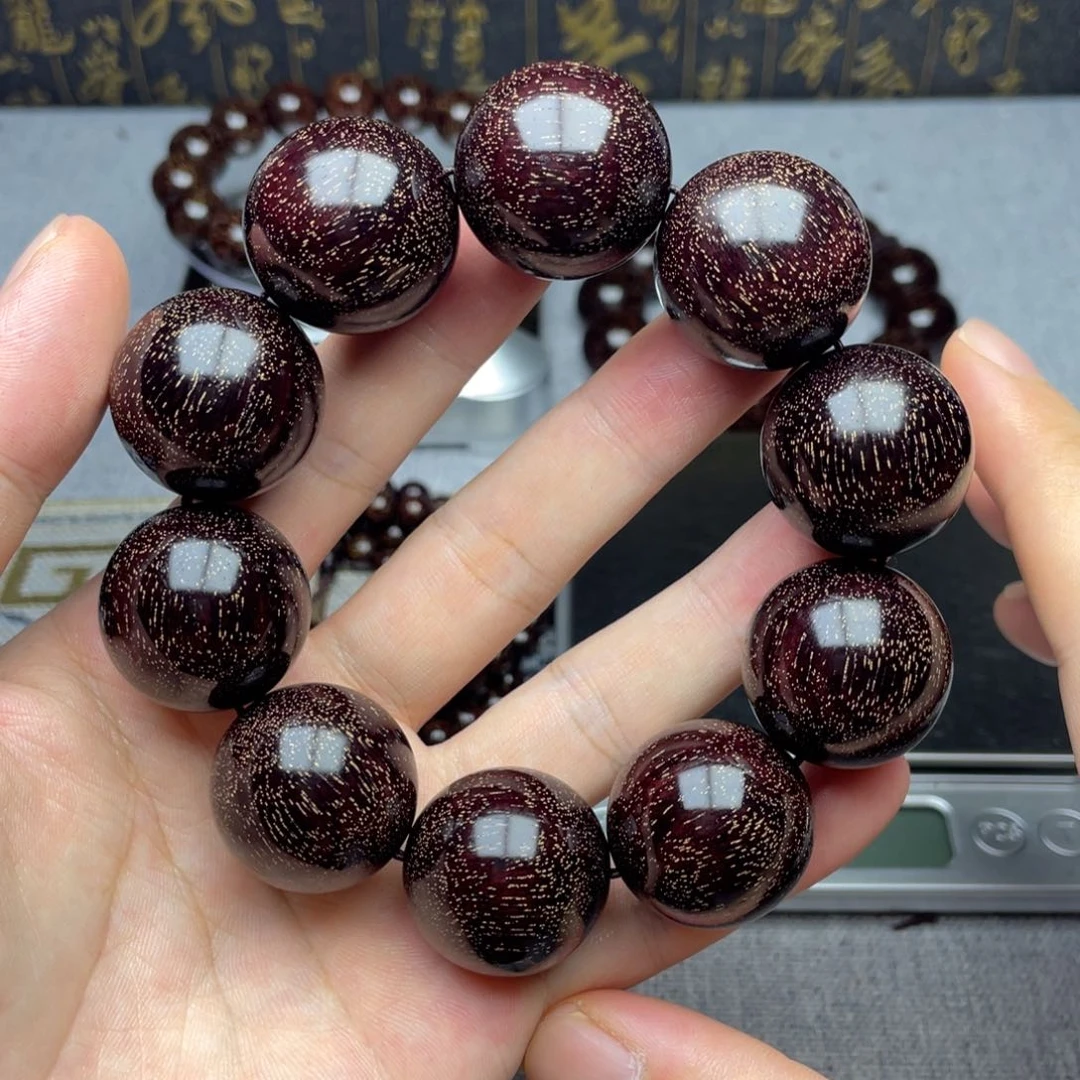 檀香紫檀（小叶紫檀）2.5 10颗 爆满金星