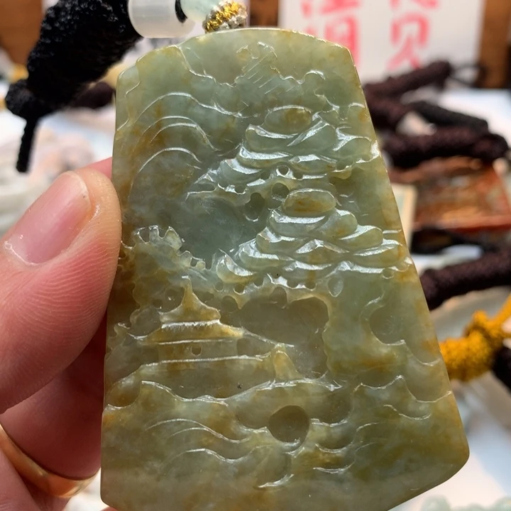 翡翠未镶嵌颈饰保真天然a货翡翠