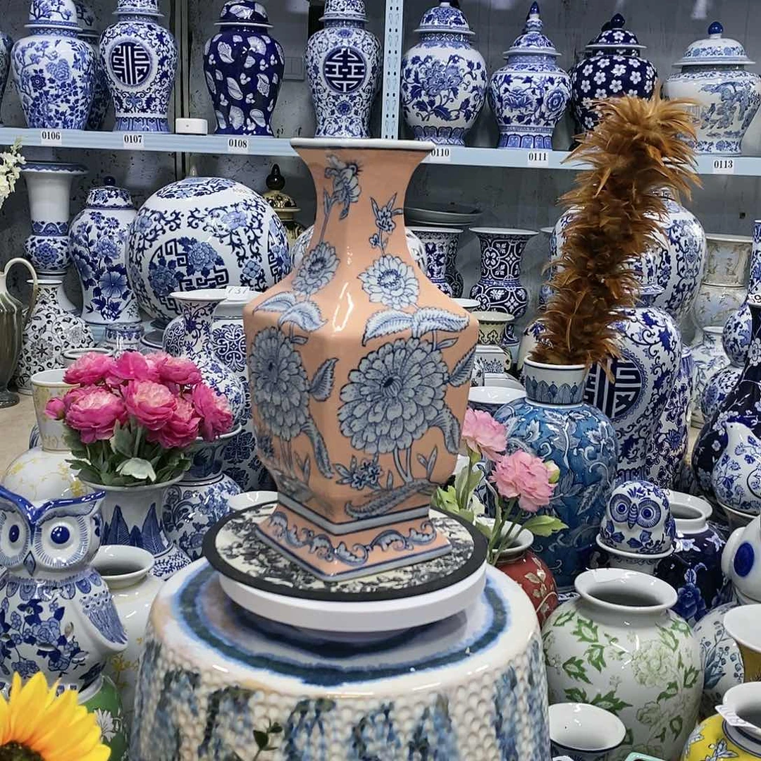 【闪购商品】摆件奶油风鱼尾瓶瓷器摆件…………………………