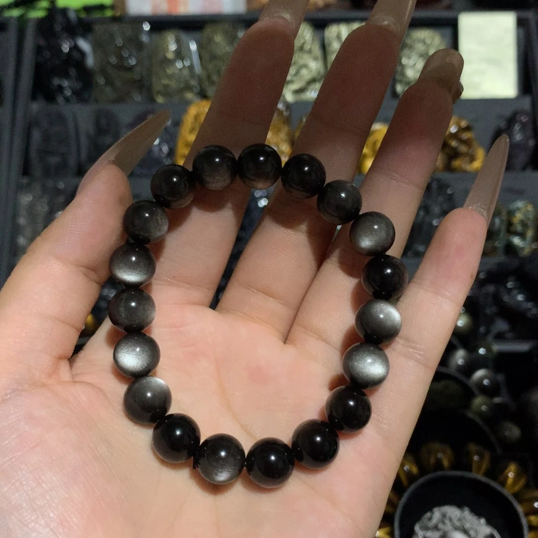 未镶嵌黑曜岩手链M***
