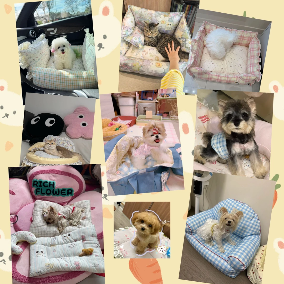 791-841冬季宠物狗窝猫窝加绒舒适保暖垫子高货封闭半封闭泰迪窝