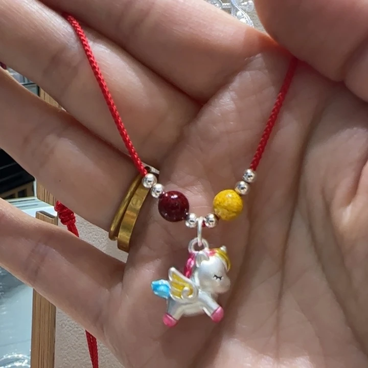 吊坠足银珐琅珐琅小马吊坠