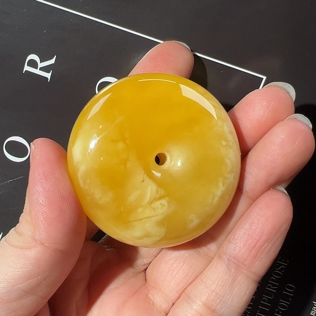 琥珀未镶嵌裸石平安扣