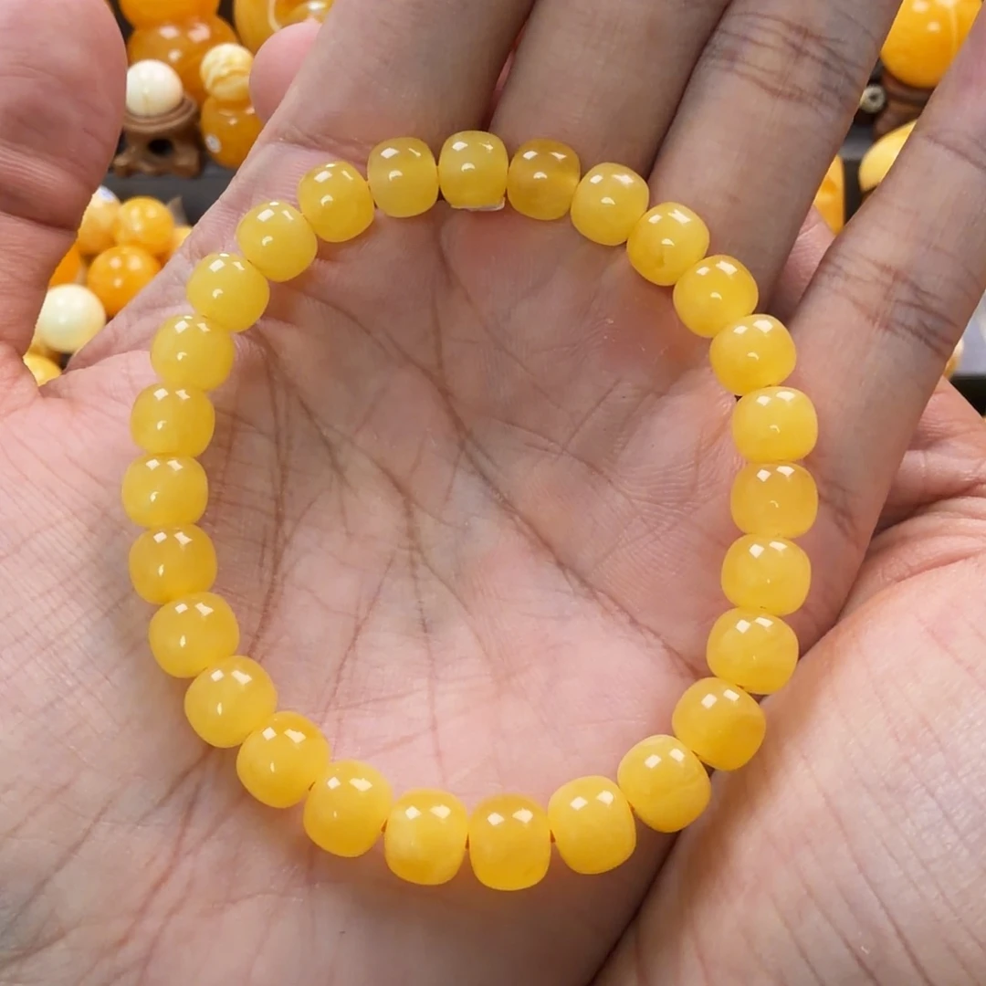 琥珀未镶嵌珠宝奇石8mm同料