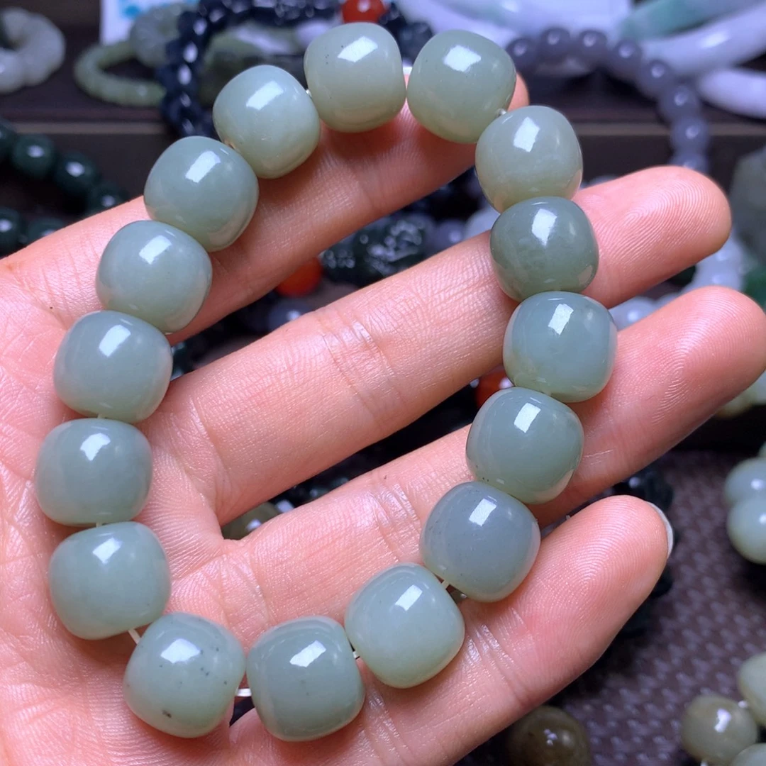 和田玉未镶嵌手串14