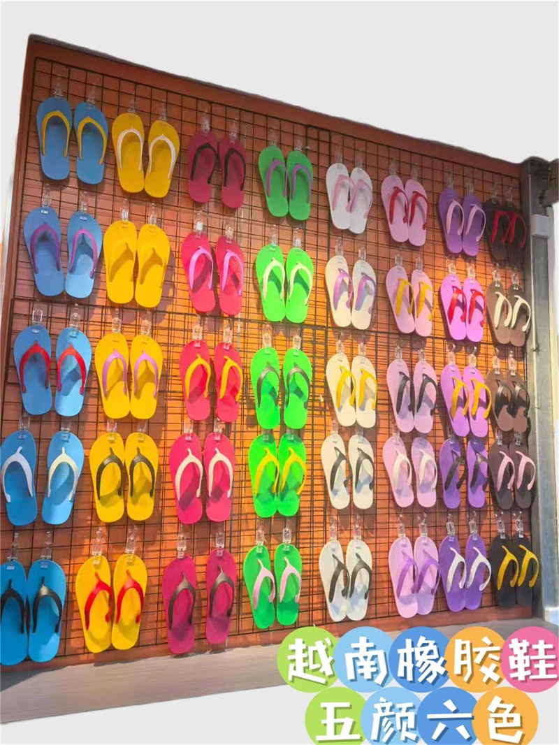 越南橡胶男士夏轻便简约商务青春潮流平跟休闲纯色人字拖防滑情侣