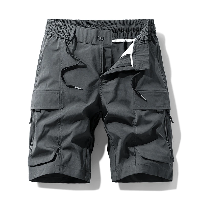 工装短裤男式夏季爆款2025新款五分裤男款冰丝速干高级感痞帅中裤