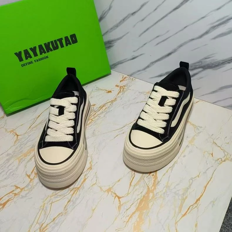 厚底女2024秋季新款百搭经典帆布鞋软底运动休闲鞋潮M1-0047