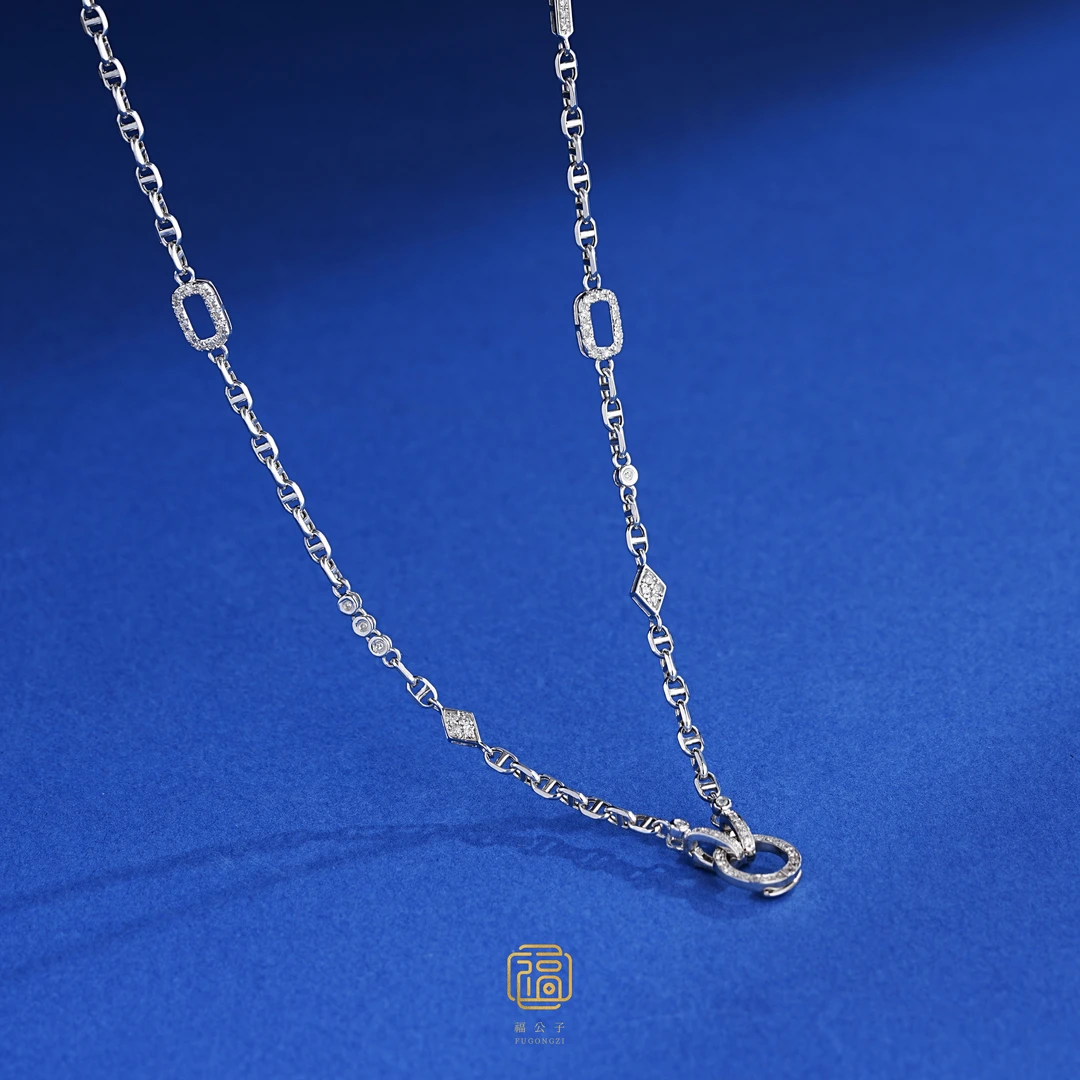 【福公子-晓晴甄选】颈饰钻石18K金镶嵌-多样性一件发货-262
