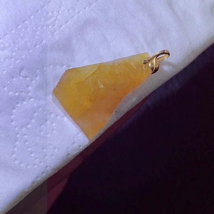 颈饰18K金镶嵌翡翠翡翠