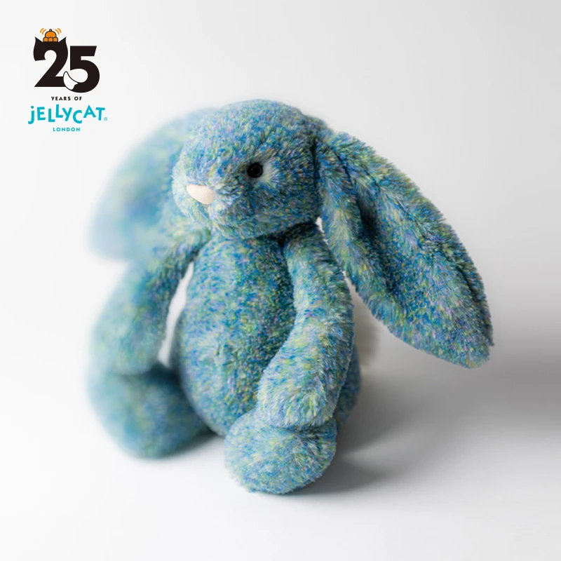 英国Jellycat25周年致臻害羞庆典蓝邦尼兔金标莫奈兔毛绒玩偶礼物