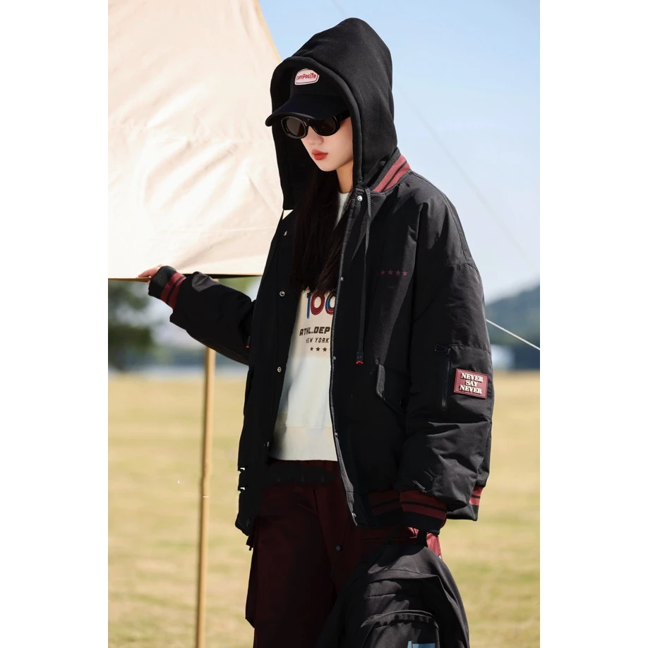 23885高端潮流时尚百搭休闲时尚儿童脱卸帽棉棒球外套D