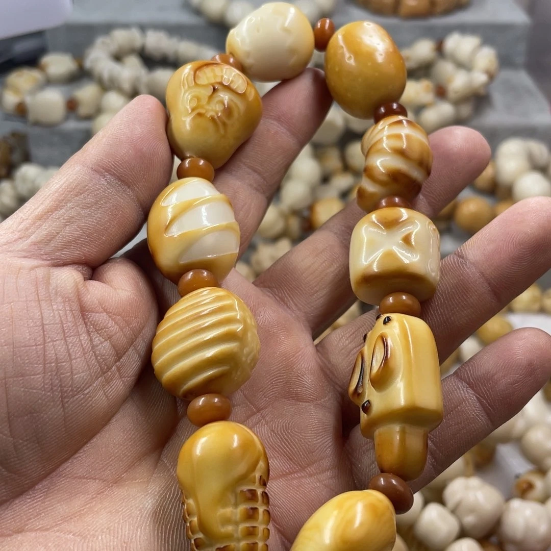 菩提根/象牙果吊坠全品象牙果食物组合烤色手串