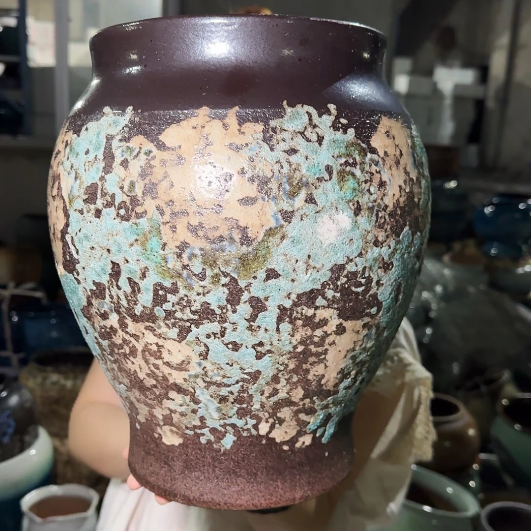 紫砂花盆高31口21
