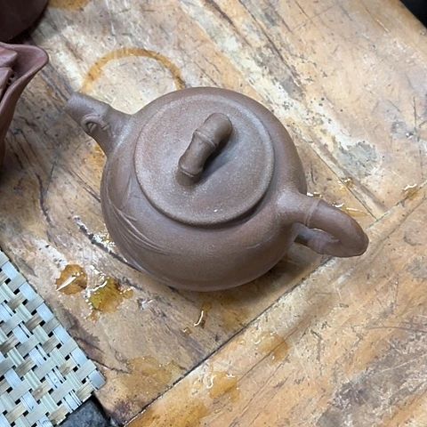 微瑕，不能明火，泡茶壶180毫升大号竹