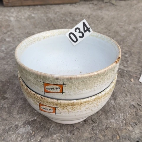 泥塑大碗两只微瑕品