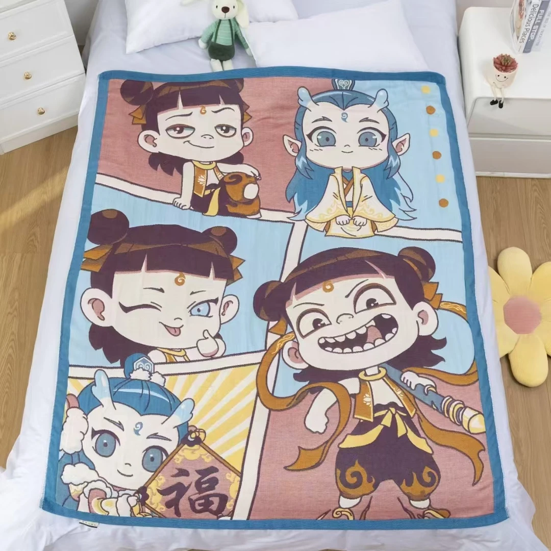 【小小哪吒】 120cm x 150cm 多功能棉纱布面包被