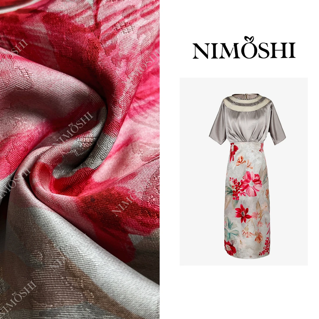 NIMOSHI【倩倩】夏季新款名媛风轻奢高贵高腰气质显瘦连衣裙Q2083