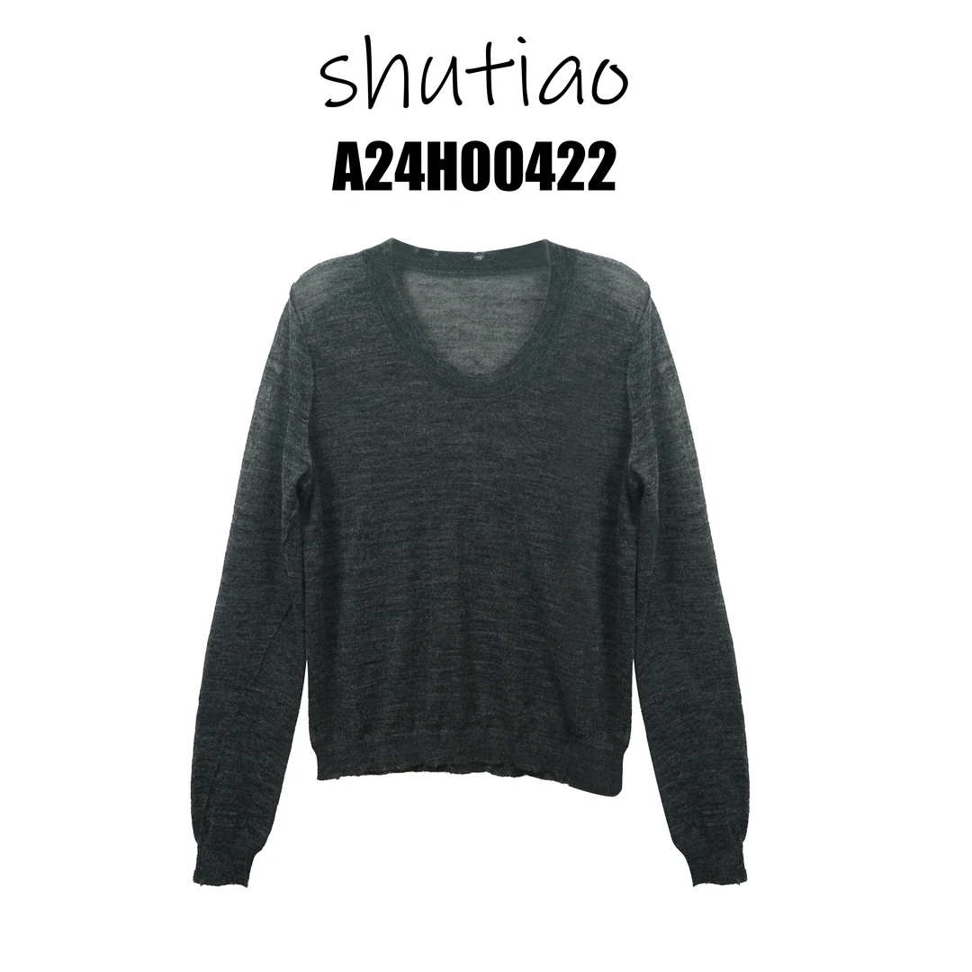 【SHUTIAO】2024秋冬：新款小众设计款T恤A24H00422