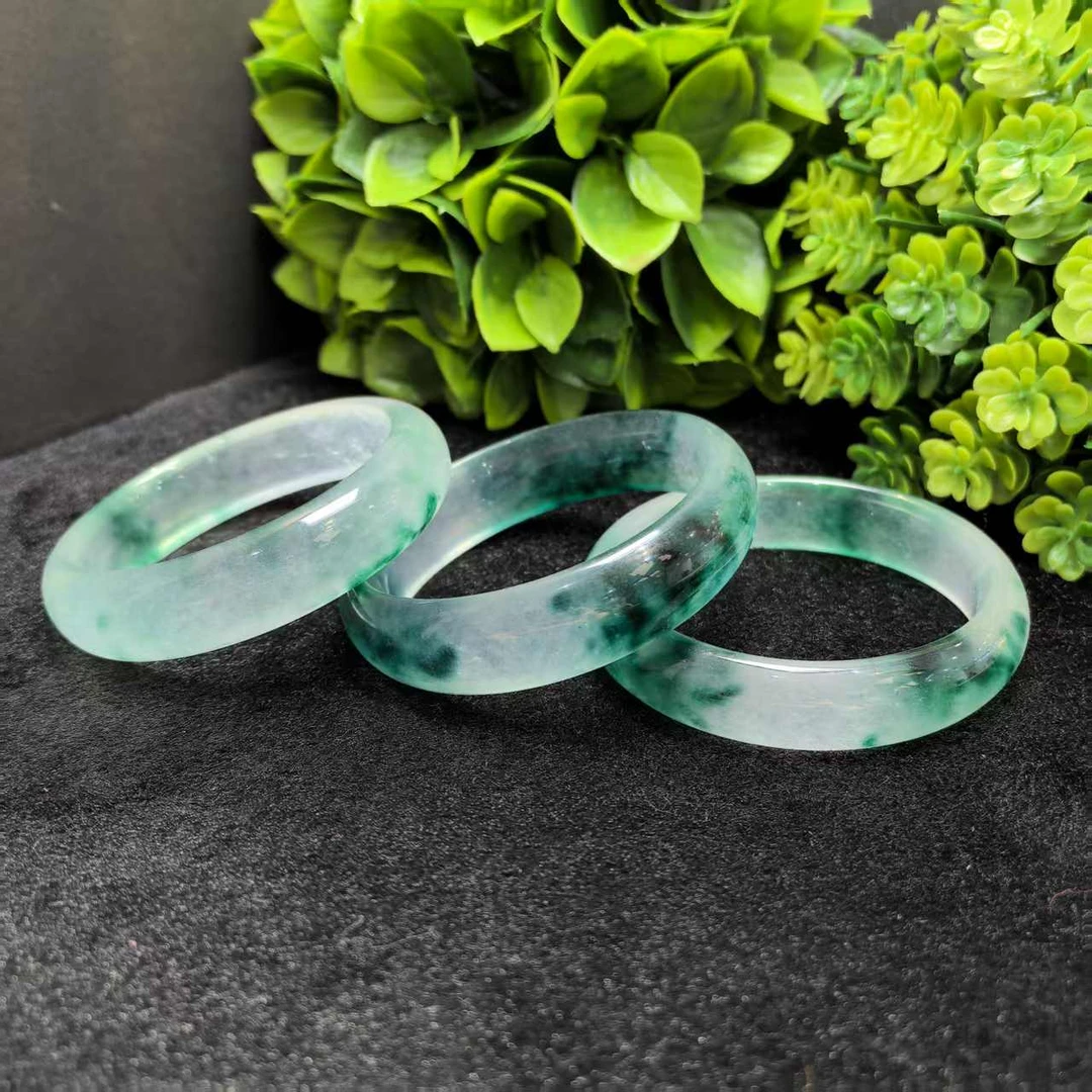 面面来财珠宝C3853水墨丹青石英岩玉正圈手镯--多样性只发一件