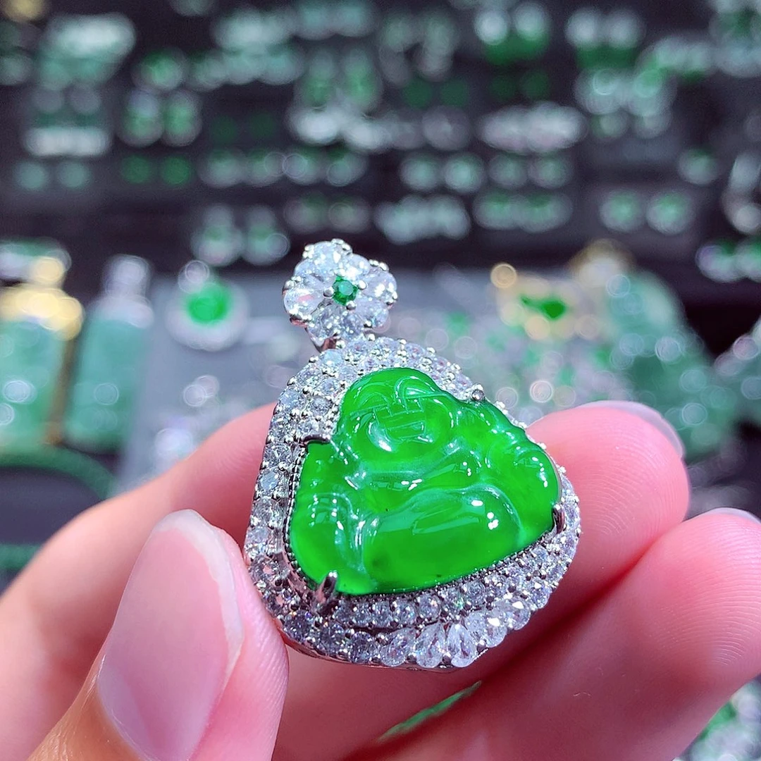 翡翠未镶嵌颈饰海***?挂件