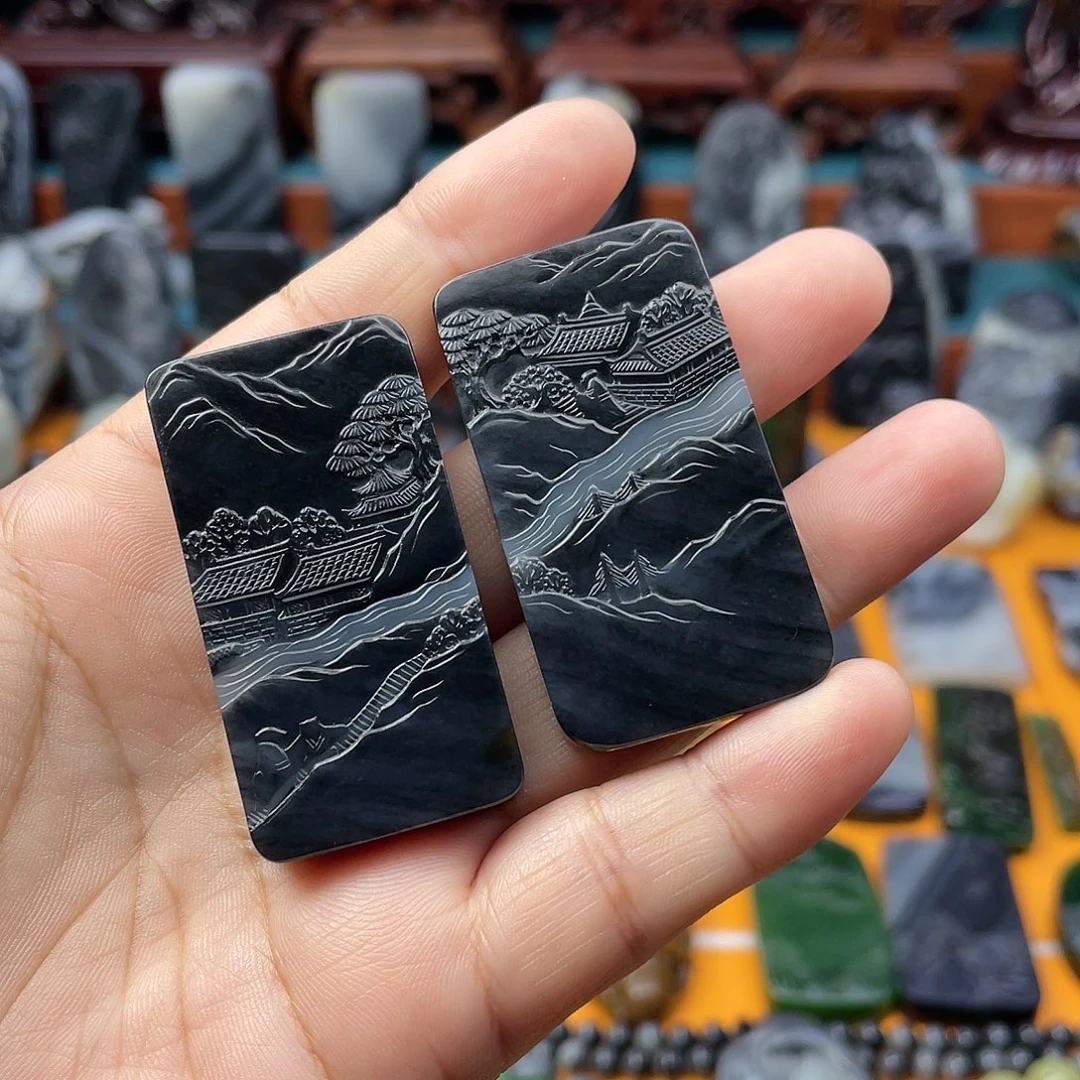 等***风和田玉未镶嵌挂件