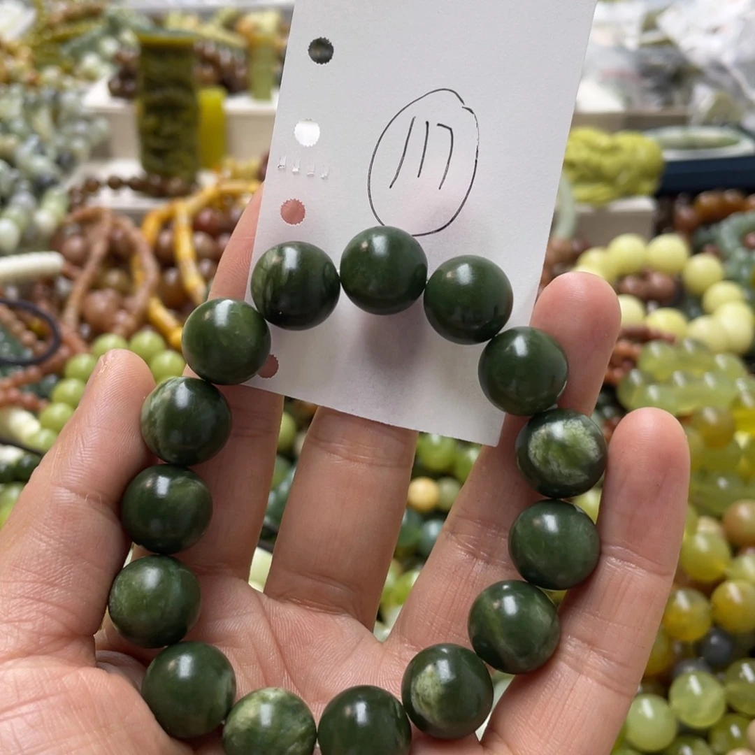 蛇纹石玉手链未镶嵌