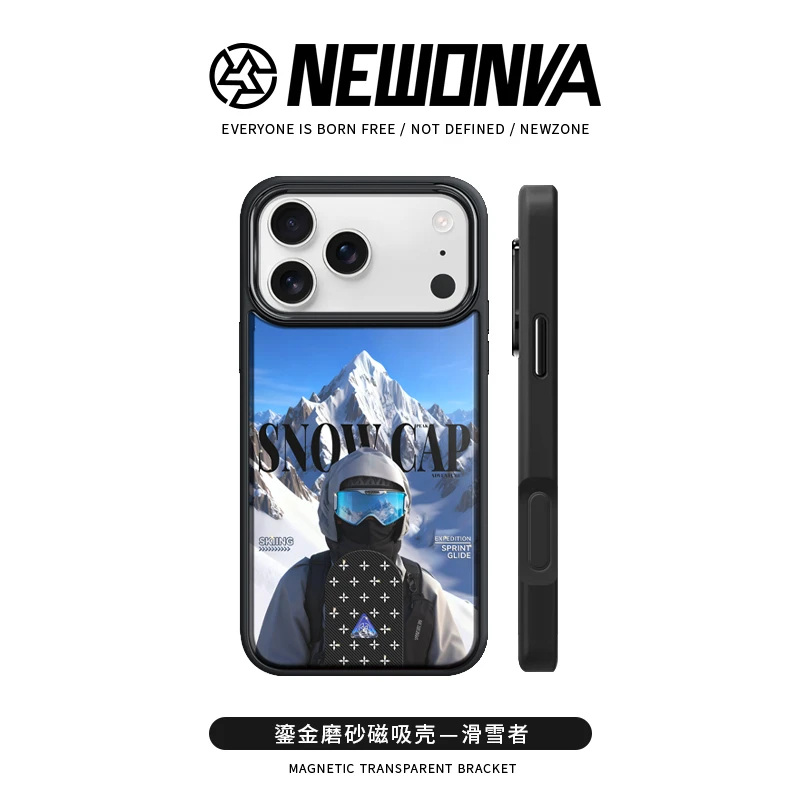 新地带原创星途雪航鎏金适用苹果17/16/15/14iPhonAir磁吸手机壳