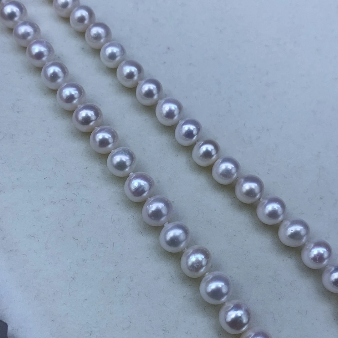 淡水珍珠颈饰银S925镶嵌➕7.8