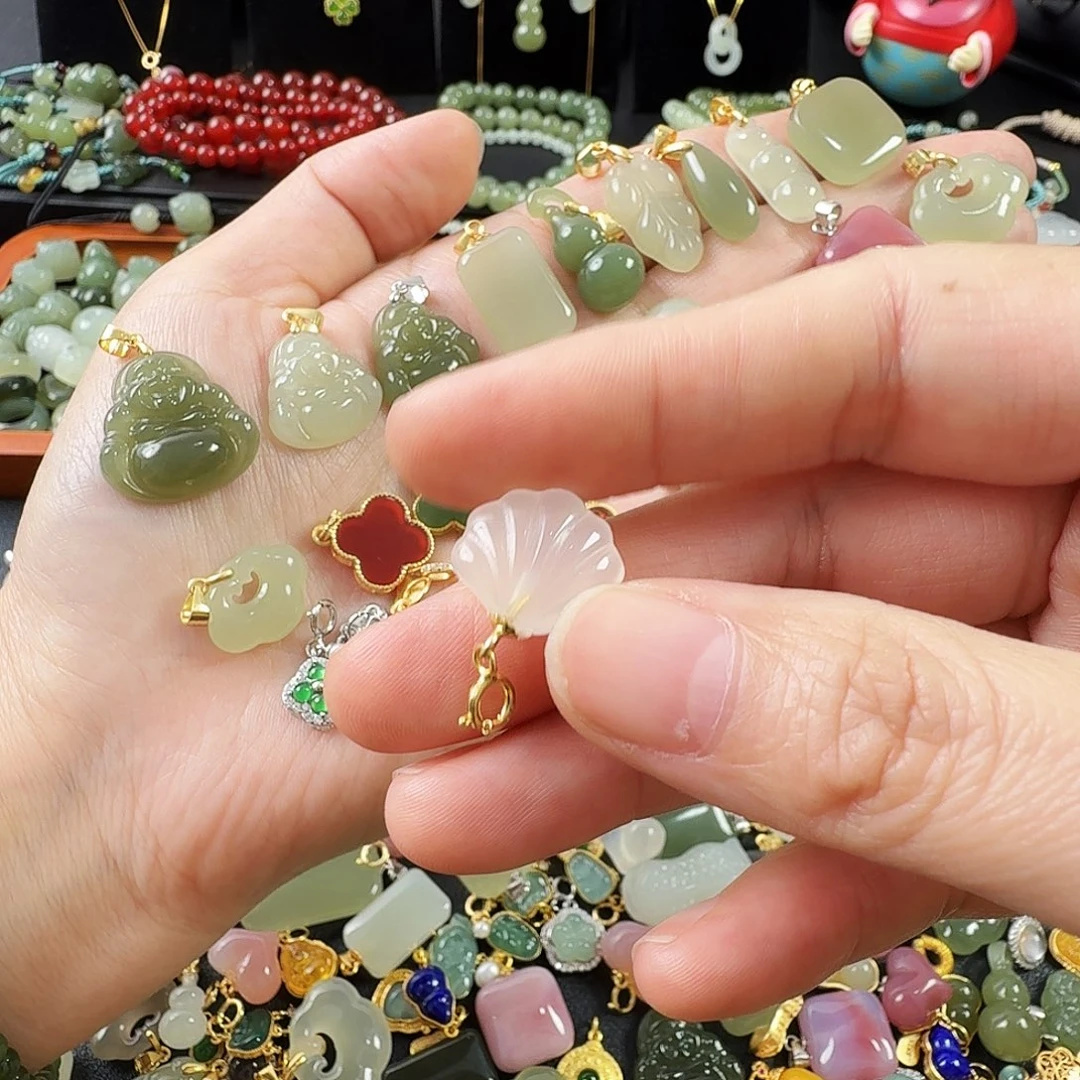 玛瑙/玉髓银S925镶嵌颈饰