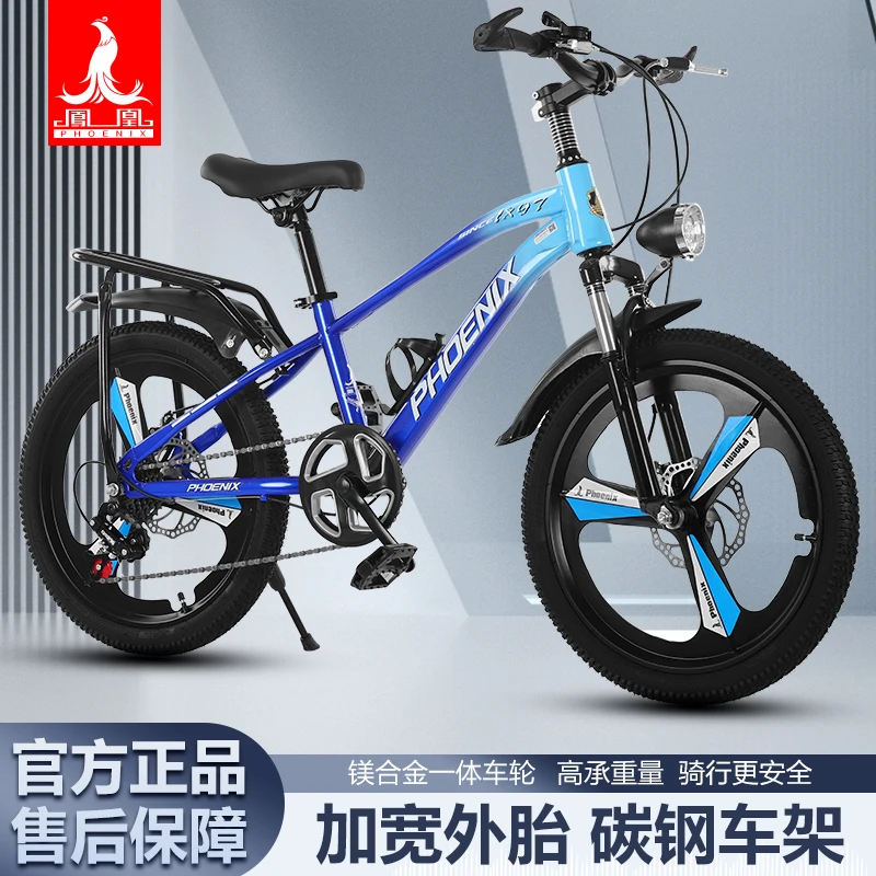 Phoenix/凤凰儿童山地自行车男女孩6-12岁碟刹变速学生单车