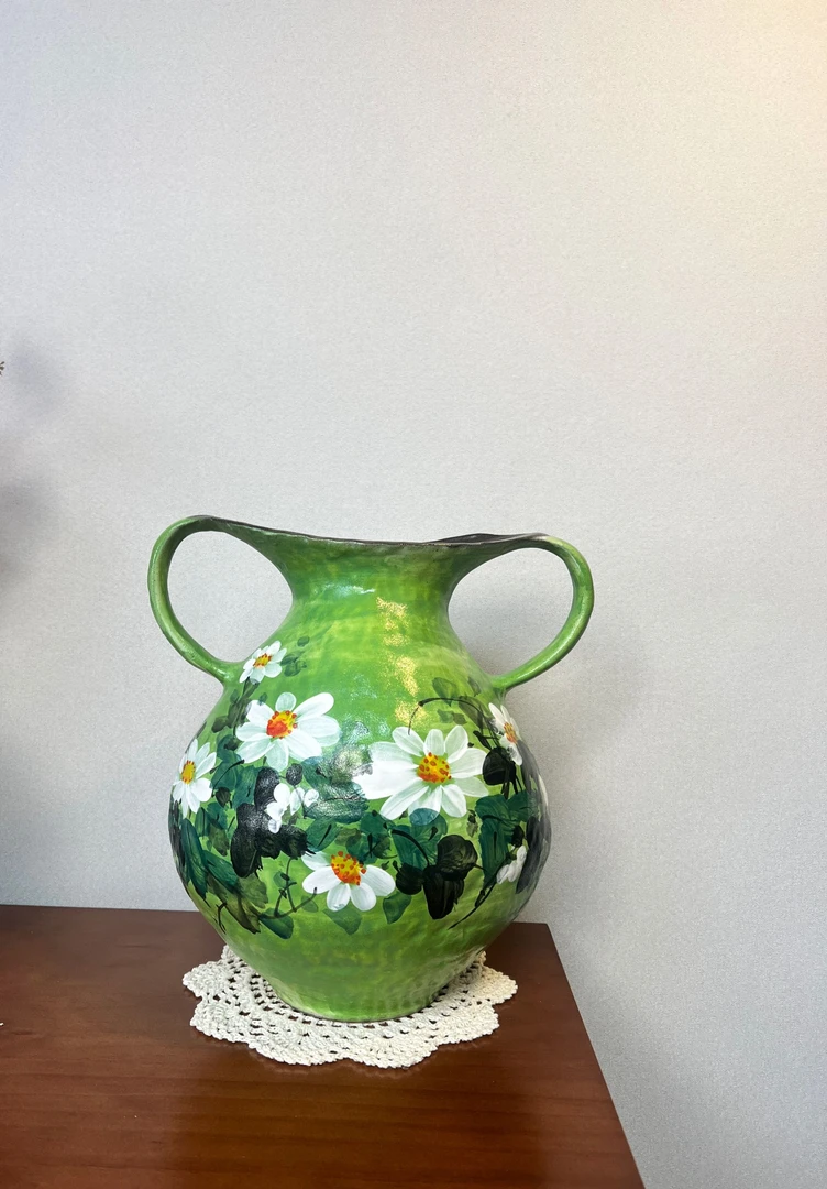 景德镇手绘艺术感花瓶（睡莲高28cm 口21cm 肚经24cm）【福】
