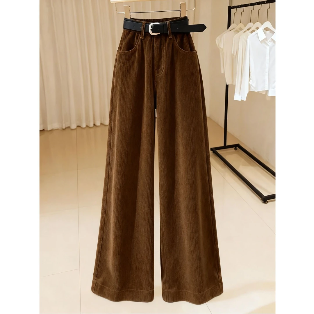 2025秋季新款女装老钱风松弛感时尚洋气气质百搭显瘦直筒裤阔腿裤