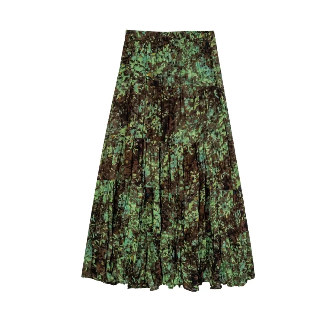 【繁华】高级显瘦宽松紧腰半身裙26113564