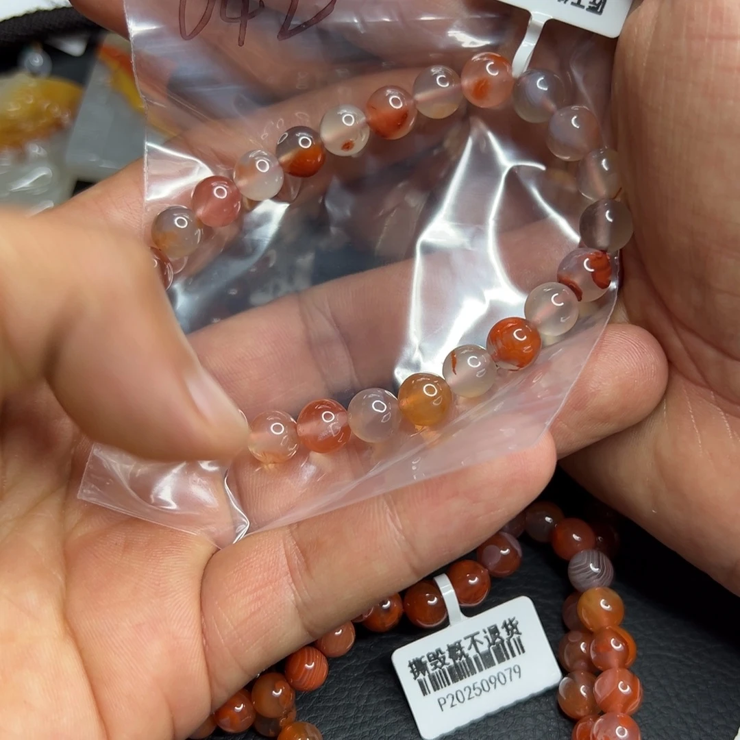 南红玛瑙未镶嵌手串042