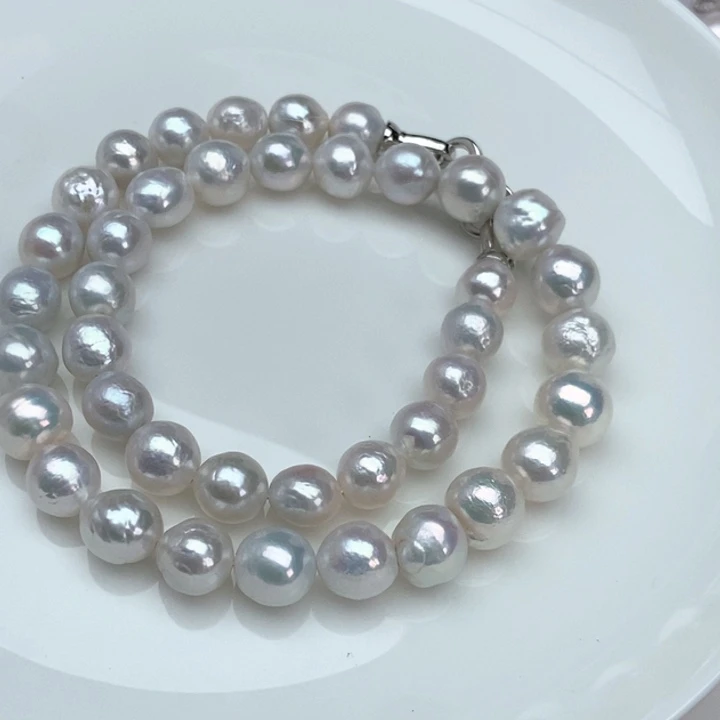 淡水珍珠银S925镶嵌颈饰