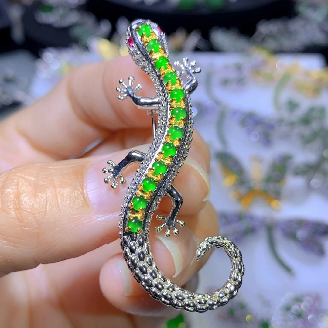 翡翠颈饰合金天然翡翠