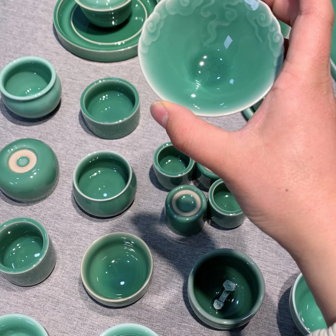 大*哥龙泉青瓷茶具杯子