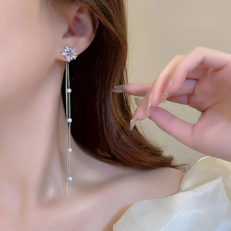 铜合金耳饰 时尚欧美风法式长款百搭气质轻奢N2482